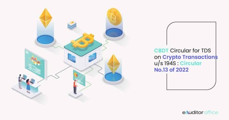CBDT Circular for TDS on Crypto Transactions U/s 194s: Circular No. 13 of 2022